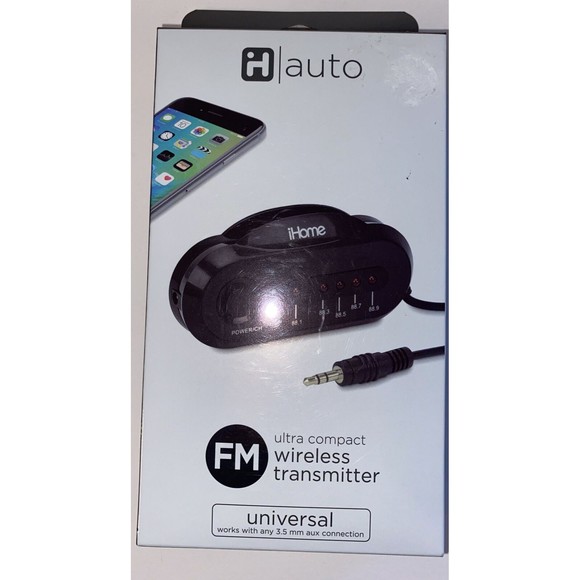 iHome Auto Ultra Compact Wireless FM Transmitter Black IH-BL-CT500B - Picture 2 of 8